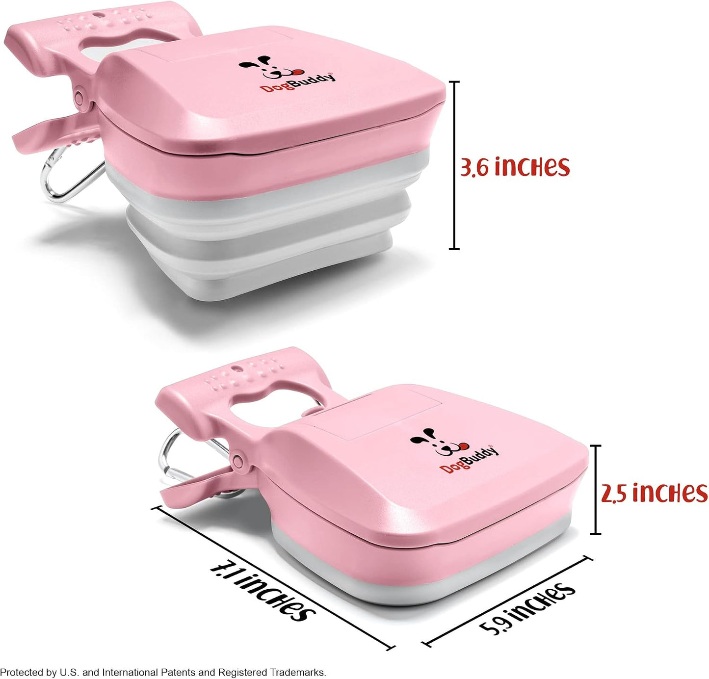 Professional Dog Pooper Scooper - Available in Small, Medium, or Large - Portable Design with Waste Bag Dispenser - Mist Color