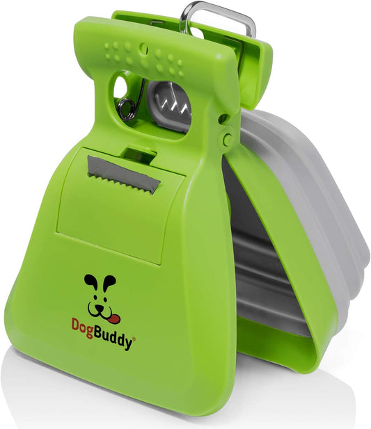 Professional Dog Pooper Scooper - Available in Small, Medium, or Large - Portable Design with Waste Bag Dispenser - green Color