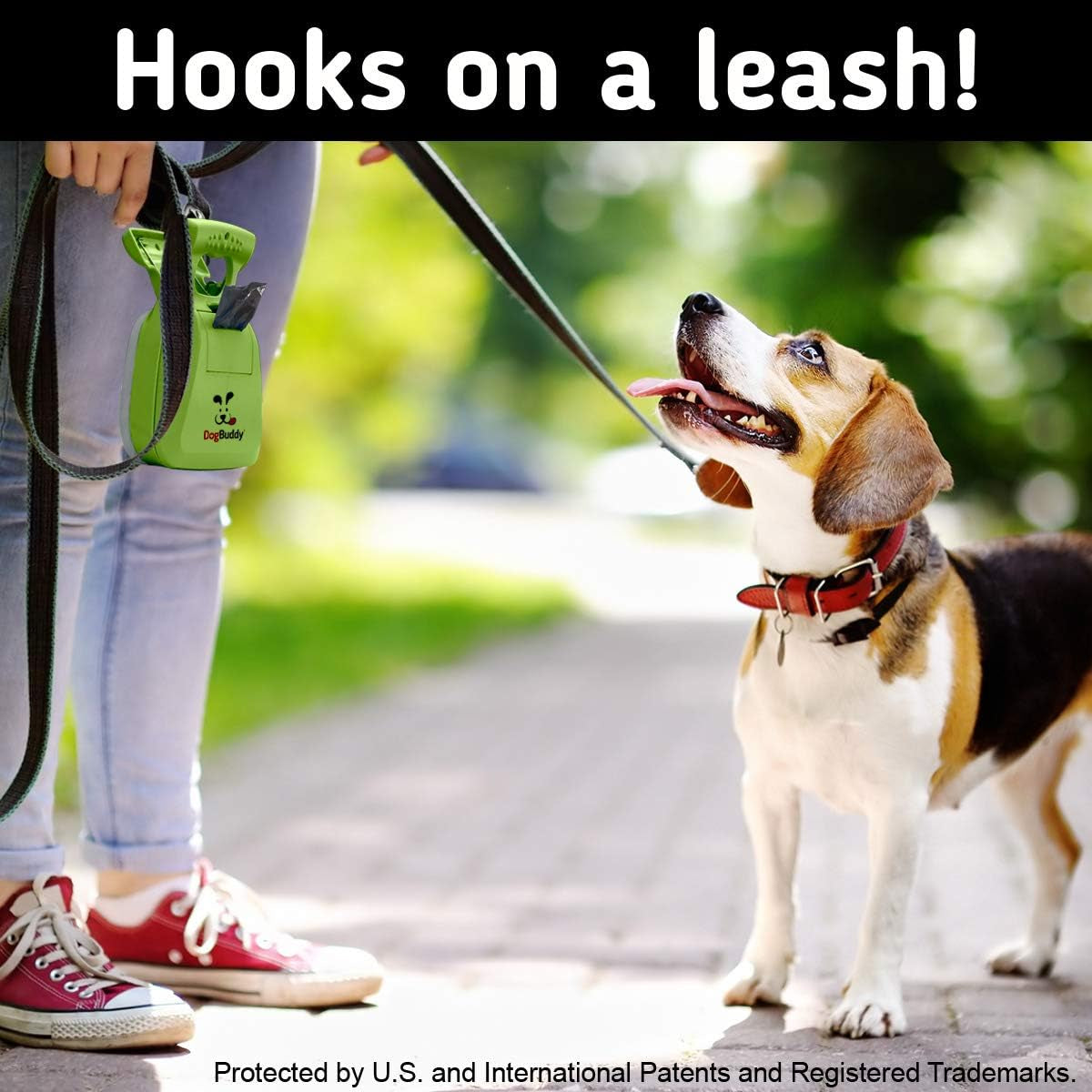 Professional Dog Pooper Scooper - Available in Small, Medium, or Large - Portable Design with Waste Bag Dispenser - green Color