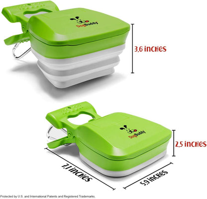 Professional Dog Pooper Scooper - Available in Small, Medium, or Large - Portable Design with Waste Bag Dispenser - green Color