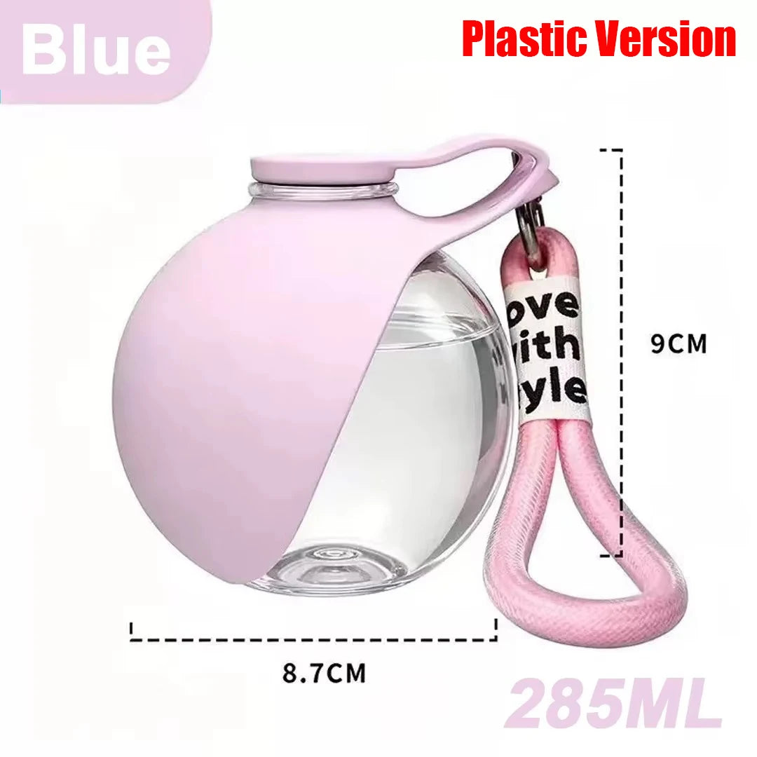 Stainless Steel Water Bottle Outdoor Dog Walking Folding Portable Water Cup with Lanyard Hook Leakproof Dog Water Drink Bottle