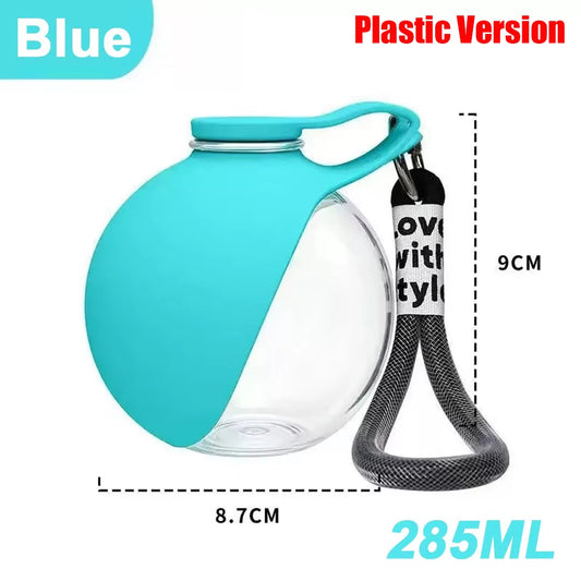 Stainless Steel Water Bottle Outdoor Dog Walking Folding Portable Water Cup with Lanyard Hook Leakproof Dog Water Drink Bottle